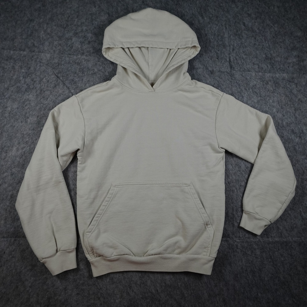 Talentless Hoodie Women Extra Small Beige Solid Cotton Long‎ Sleeve Pullover